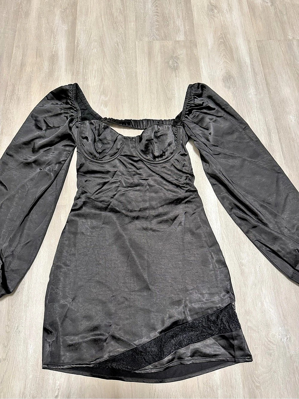 Princess Polly Kitol Long Sleeve Mini Dress Long Sleeve Mini Dress in Black US 2